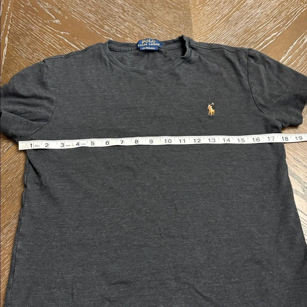 Polo Ralph Lauren custom fit gray marled jersey crewneck short sleeve Tee Size S